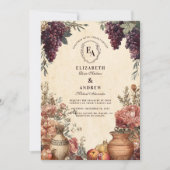 Italienische Landschaft Rustikale Chic Ansammlung Einladung (Vorderseite)