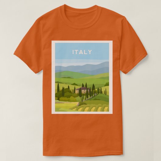 Italienische Landschaft T-Shirt (Design vorne)