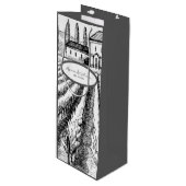 Italienische Landschaft Vintag Weinberg Hochzeit Geschenktüte Für Weinflaschen (Vorderseite Schrägansicht)