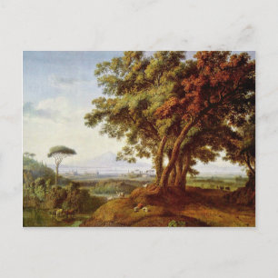 Italienische Landschaft von Hackert Jacob Philipp Postkarte