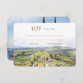Italienische Landschaft Wasserfarbenprägung RSVP-K Einladung (Vorne/Hinten)