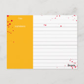 Italienische Lasagna Pasta personalisierte Rezeptk Postkarte (Rückseite)