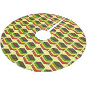 Italienische Lebensmittel Regenbogen Tricolor Sieb Polyester Weihnachtsbaumdecke (Schrägansicht)