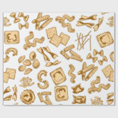 Italienische Lebensmittel und Geschirr, Risotto, P Geschenkpapier (Flach)