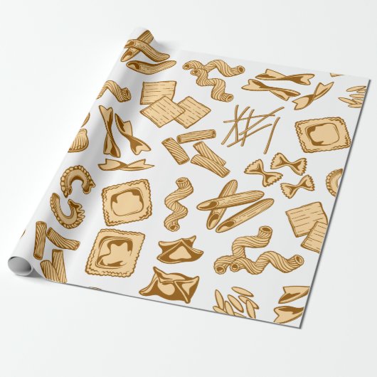 Italienische Lebensmittel und Geschirr, Risotto, P Geschenkpapier (Ungerollt)