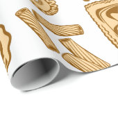 Italienische Lebensmittel und Geschirr, Risotto, P Geschenkpapier (Rolleneckpunkt)