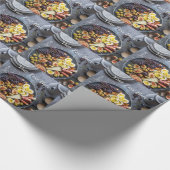 Italienische Lebensmittelauswahl Geschenkpapier (Ecke)