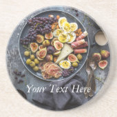 Italienische Lebensmittelauswahl Getränkeuntersetzer (Vorne)