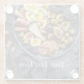 Italienische Lebensmittelauswahl Glasuntersetzer (Rückseite)