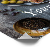 Italienische Lebensmittelauswahl Poster (Ecke)