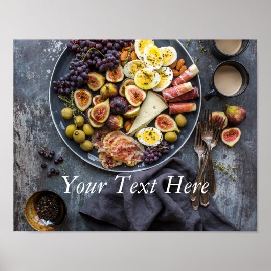 Italienische Lebensmittelauswahl Poster (Vorne)