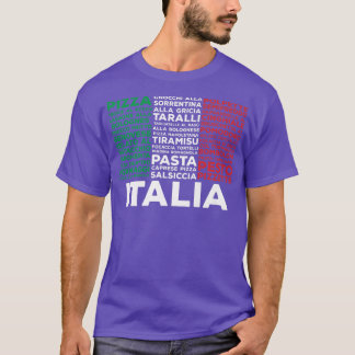 Italienische Lebensmittelflagge Italien Pasta Lieb T-Shirt