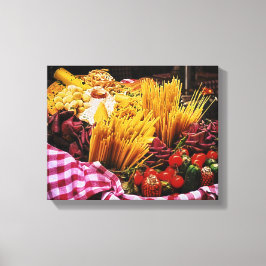 Italienische Lebensmittelfotografie, Wanddekor der Leinwanddruck