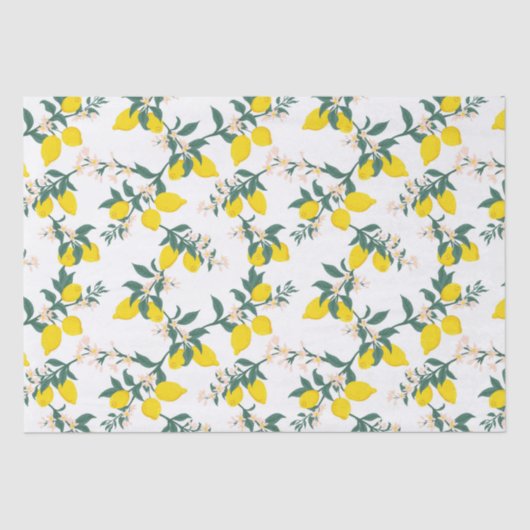 Italienische Lemon Branch Decoupage Frucht Seidenpapier (Vorderseite)