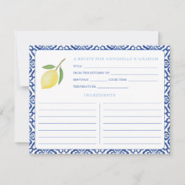 Italienische Lemon Brautparty Rezept Karte