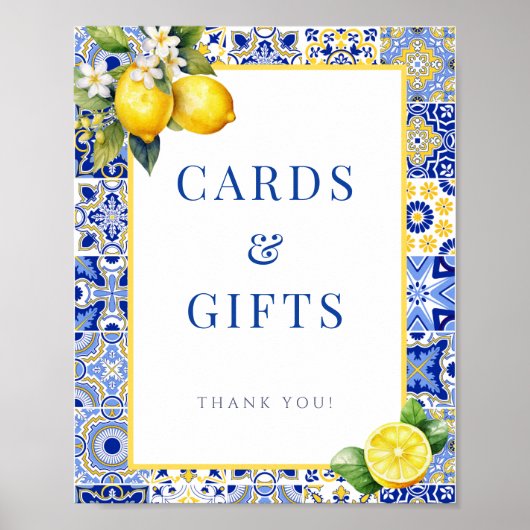Italienische Lemon Card Geschenke Schildkröte Poster (Vorne)