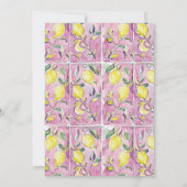 Italienische Lemon Girl Pink Babydusche Einladung (Rückseite)