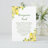 Italienische Lemon Greenerity Frame Wedding Begleitkarte (Stehend Vorderseite)
