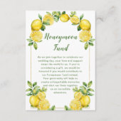Italienische Lemon Greenerity Frame Wedding Begleitkarte (Vorderseite)