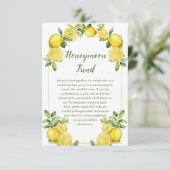 Italienische Lemon Greenerity Frame Wedding Begleitkarte (Stehend Vorderseite)