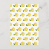 Italienische Lemon Greenerity Frame Wedding Begleitkarte (Rückseite)