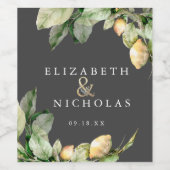 Italienische Lemon Grove Personalisiert Wedding Weinetikett (Einzelnes Label)
