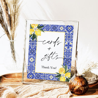 Italienische Lemon-Karten und g.A.fts Zeichen Poster