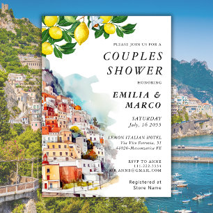 Italienische Lemon Summer Couples Dusche Einladung