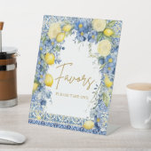 Italienische Lemon Tiles Brautparty Favoriten Sockelschild (In SItu)