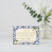 Italienische Lemon Wedding Invitations Detail Kart Begleitkarte (Stehend Vorderseite)