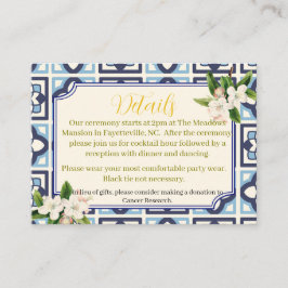 Italienische Lemon Wedding Invitations Detail Kart Begleitkarte