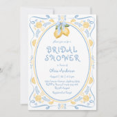 Italienische Lemon Whimsical Bridal Dusche Einladu Einladung (Vorderseite)