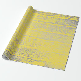 Italienische Lemonade Yellow Grau Silver Wood Shab Geschenkpapier