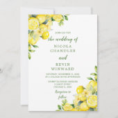 Italienische Lemons Greenerity Wedding Einladung (Vorderseite)
