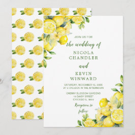 Italienische Lemons Greenerity Wedding Einladung