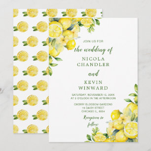 Italienische Lemons Greenerity Wedding Einladung