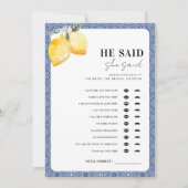 Italienische Lemons sagte er sagte, sie sagte Brau Einladung (Vorderseite)