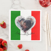 Italienische Liebe Flag Italienisches Herz Serviette (Beispiel)