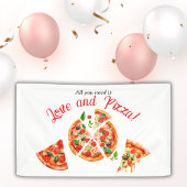 Italienische Liebe & Pizza Party Slice Brautparty Banner