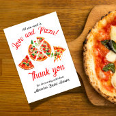 Italienische Liebe & Pizza Party Slice Brautparty Dankeskarte