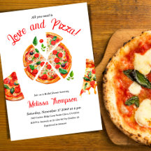 Italienische Liebe & Pizza Party Slice Brautparty
