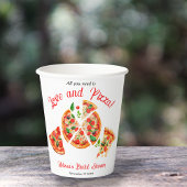 Italienische Liebe & Pizza Party Slice Brautparty Pappbecher