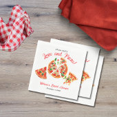 Italienische Liebe & Pizza Party Slice Brautparty Serviette