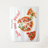 Italienische Liebe & Pizza Party Slice Brautparty Wandteppich (Vorderseite)