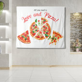 Italienische Liebe & Pizza Party Slice Brautparty Wandteppich
