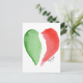 Italienische Liebe Postkarte (Stehend Vorderseite)