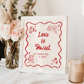 Italienische Liebe rot ist süß Poster