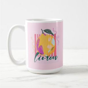 Italienische Limon Zitrone Pink Kaffeetasse