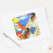 Italienische Linie ~ unter dieser Flagge Quadratischer Aufkleber (Umschlag)