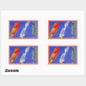 Italienische Luftlinien Rechteckheber Rechteckiger Aufkleber (Blatt)